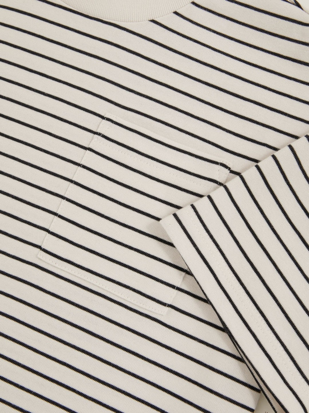 9-13 yrs Cotton-Blend Stripe T-Shirt White/Navy | Children & Baby
