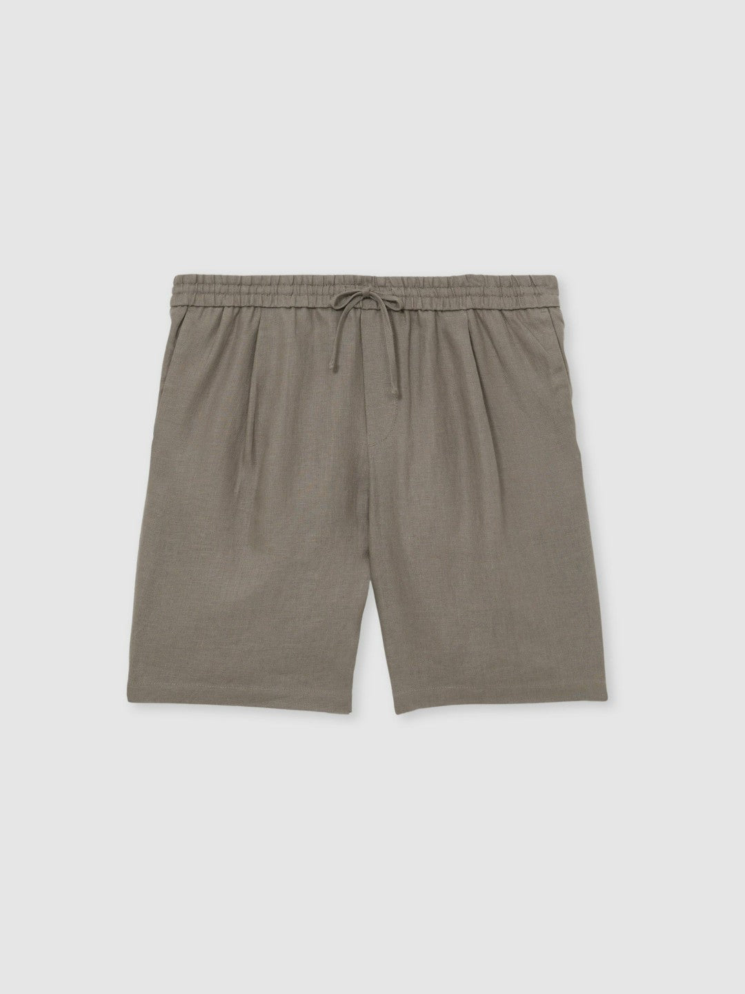 Linen Drawstring Shorts Mushroom Brown | Men