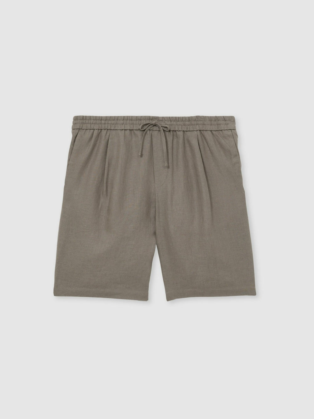 Linen Drawstring Shorts Mushroom Brown | Men