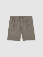 Linen Drawstring Shorts Mushroom Brown | Men