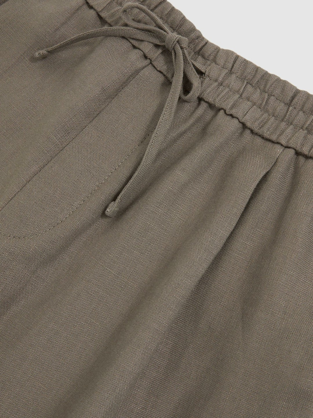 Linen Drawstring Shorts Mushroom Brown | Men