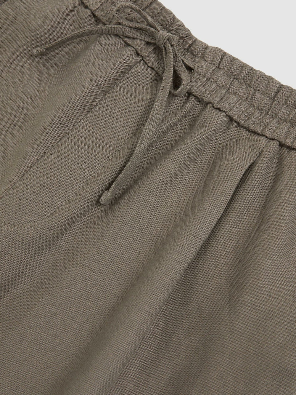 Linen Drawstring Shorts Mushroom Brown | Men