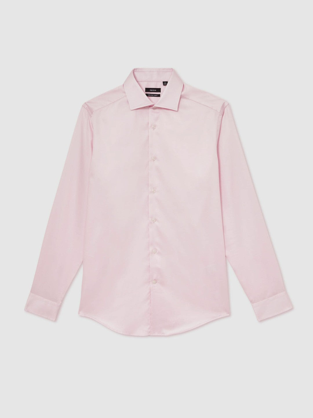 Slim Fit Cotton Sateen Shirt Pink | Men