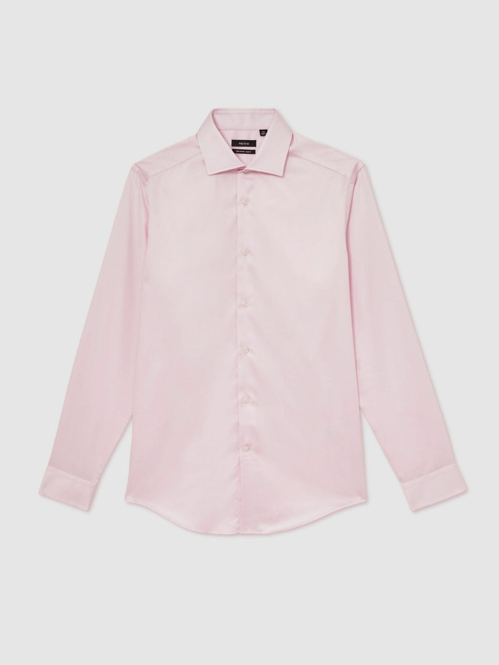 Slim Fit Cotton Sateen Shirt Pink | Men