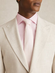 Slim Fit Cotton Sateen Shirt Pink | Men