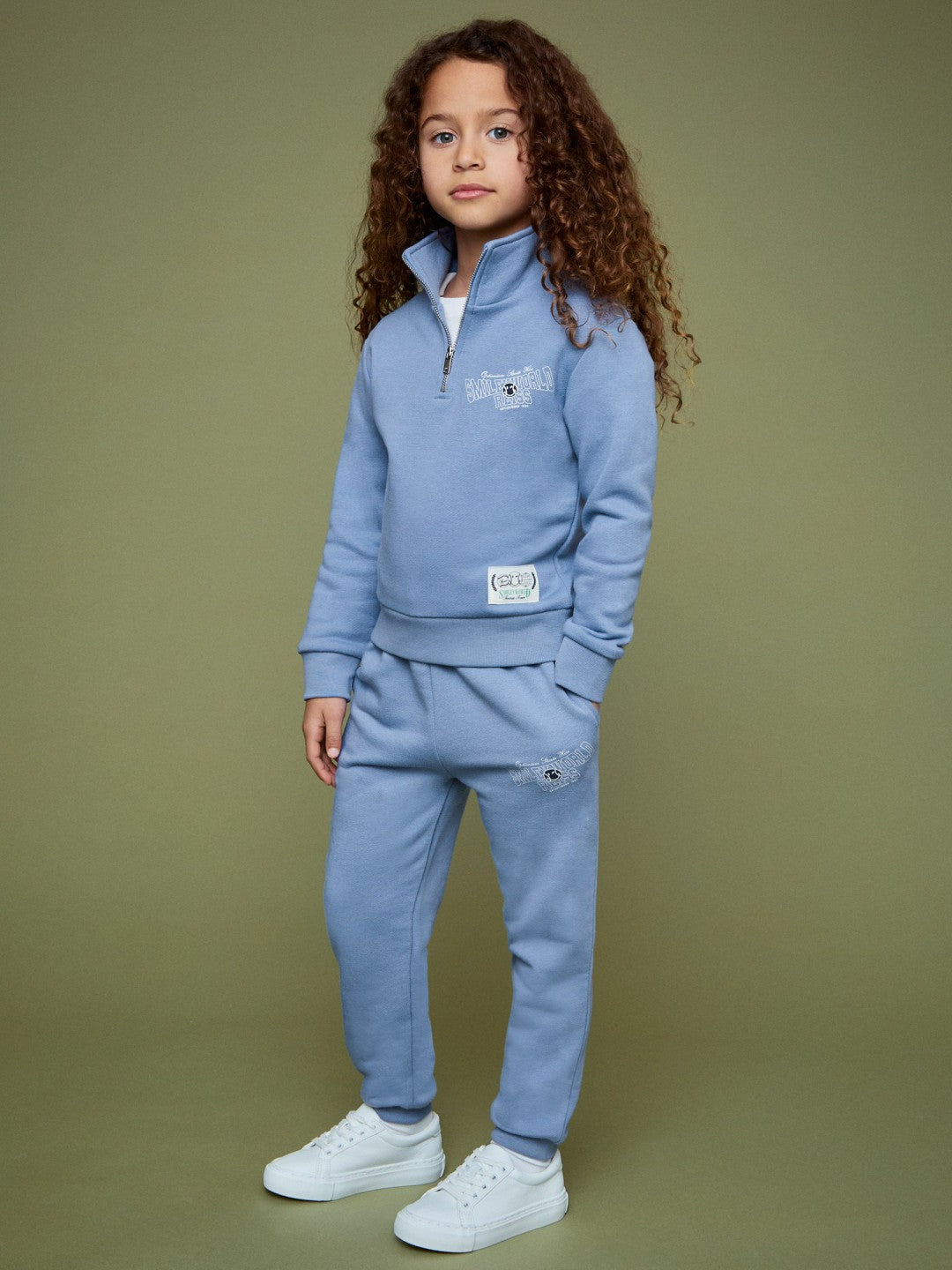 9-13 yrs SmileyWorld Cuffed Joggers Unisex Fit Blue | Children & Baby