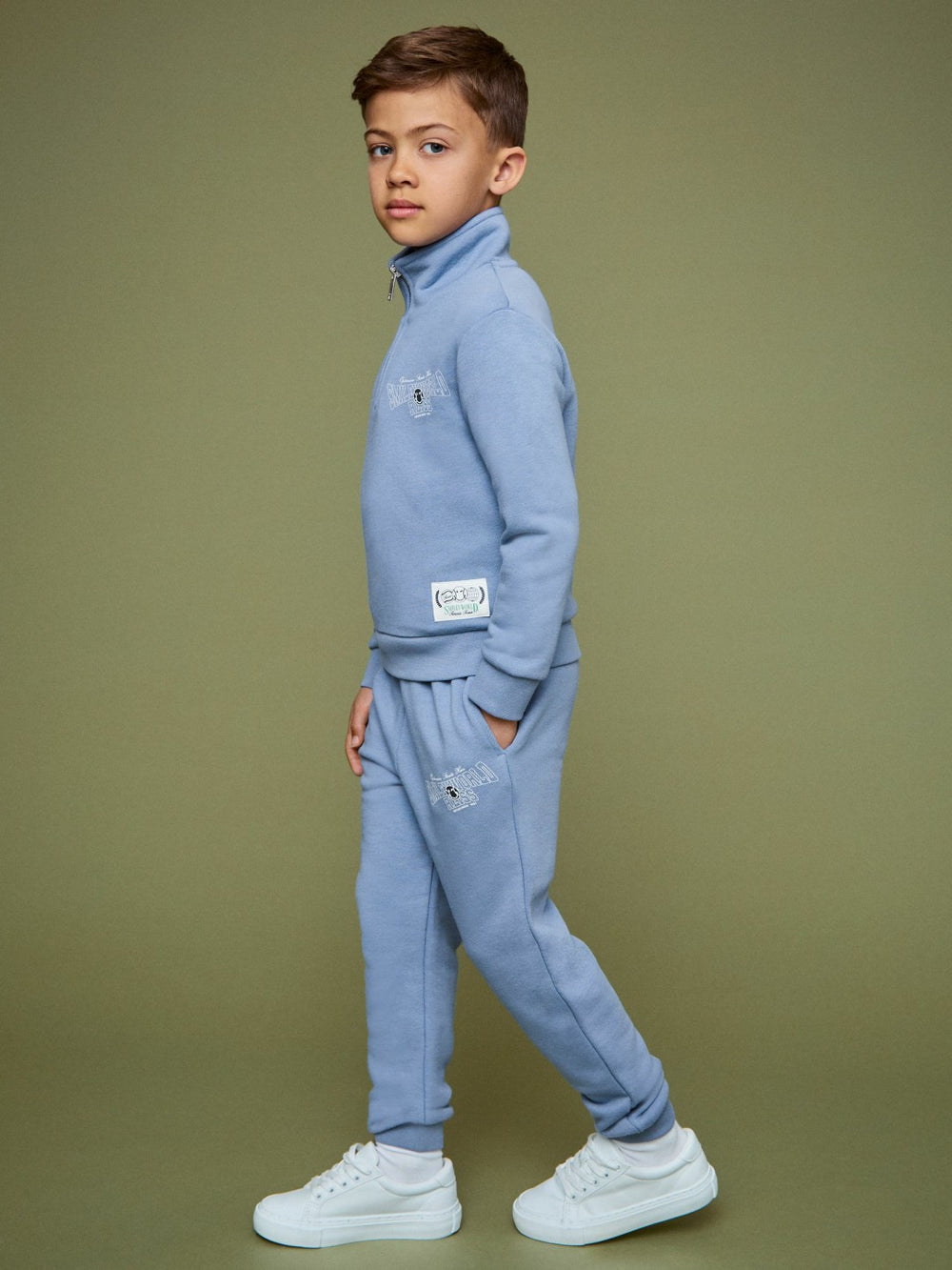 9-13 yrs SmileyWorld Cuffed Joggers Unisex Fit Blue | Children & Baby