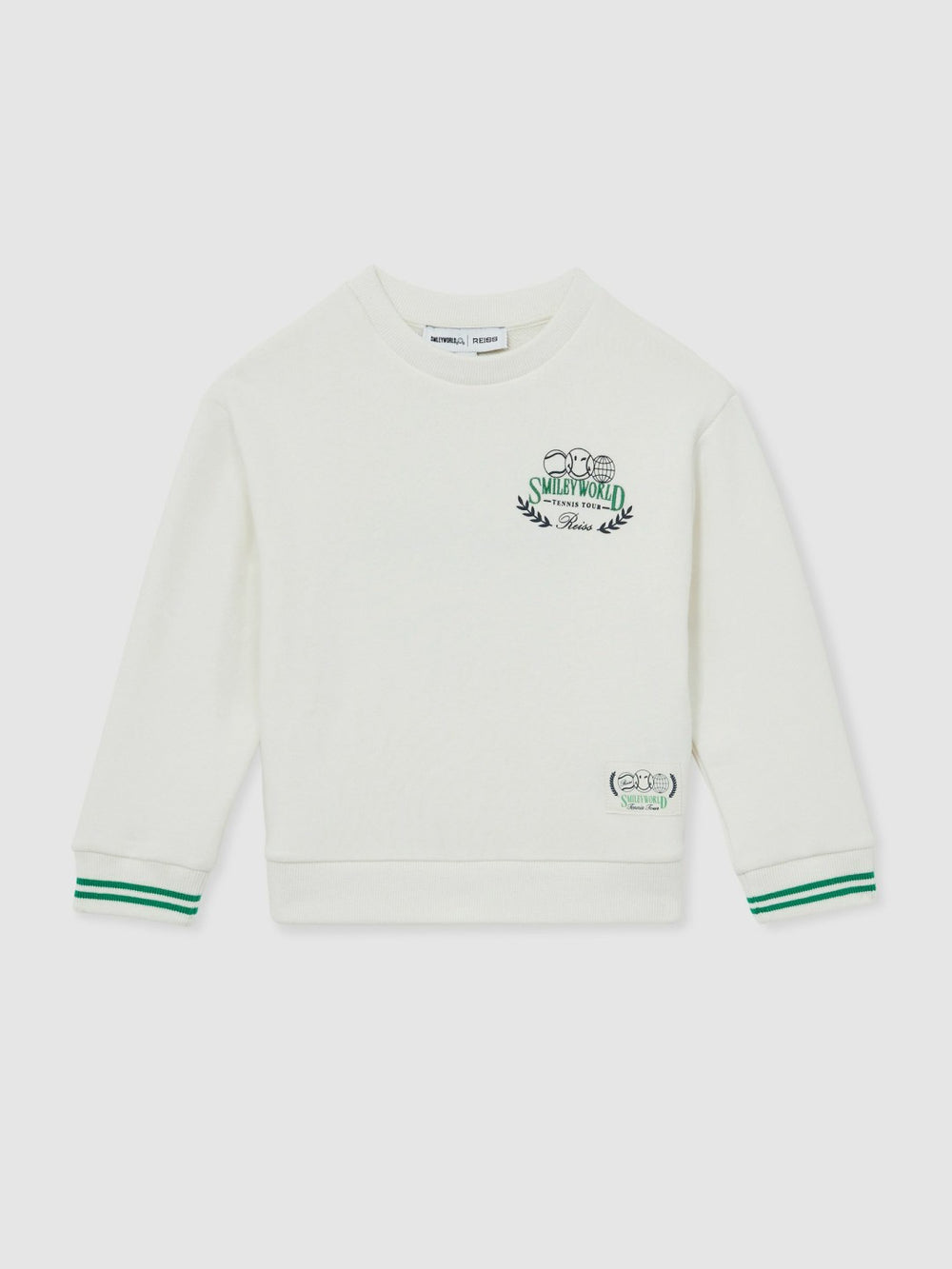 9-13 yrs SmileyWorld Logo Sweatshirt Unisex Fit White | Children & Baby