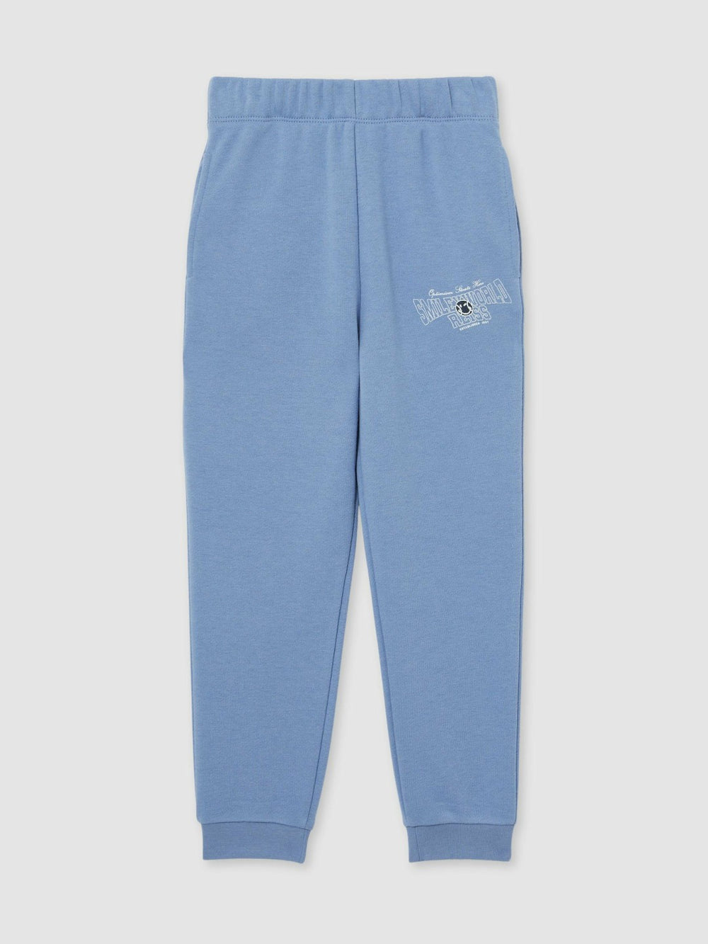 3-9 yrs SmileyWorld Cuffed Joggers Unisex Fit Blue | Children & Baby