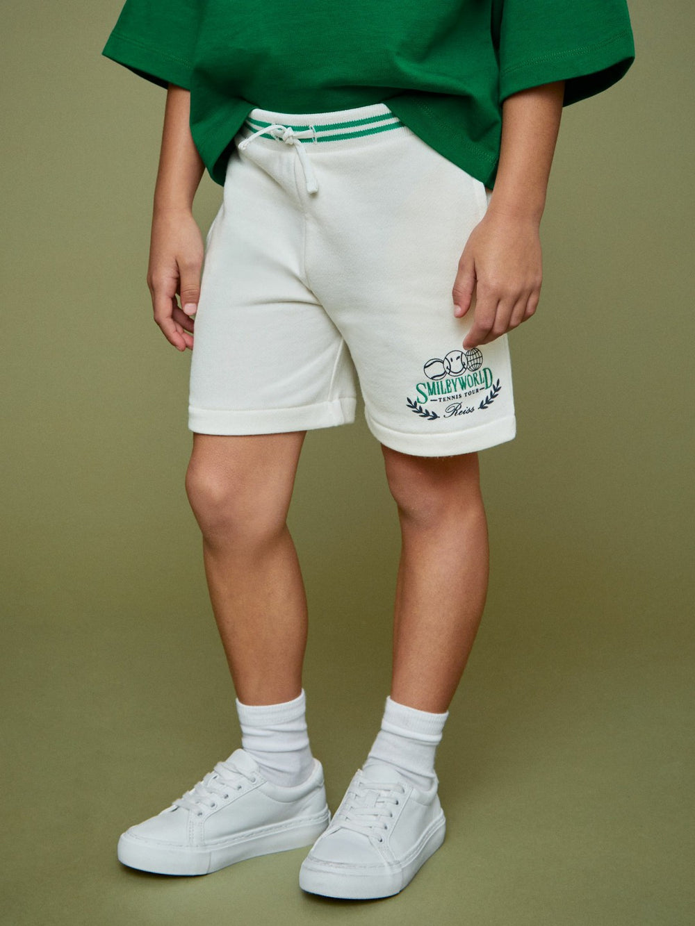 9-13 yrs SmileyWorld Drawstring Shorts Unisex Fit White | Children & Baby