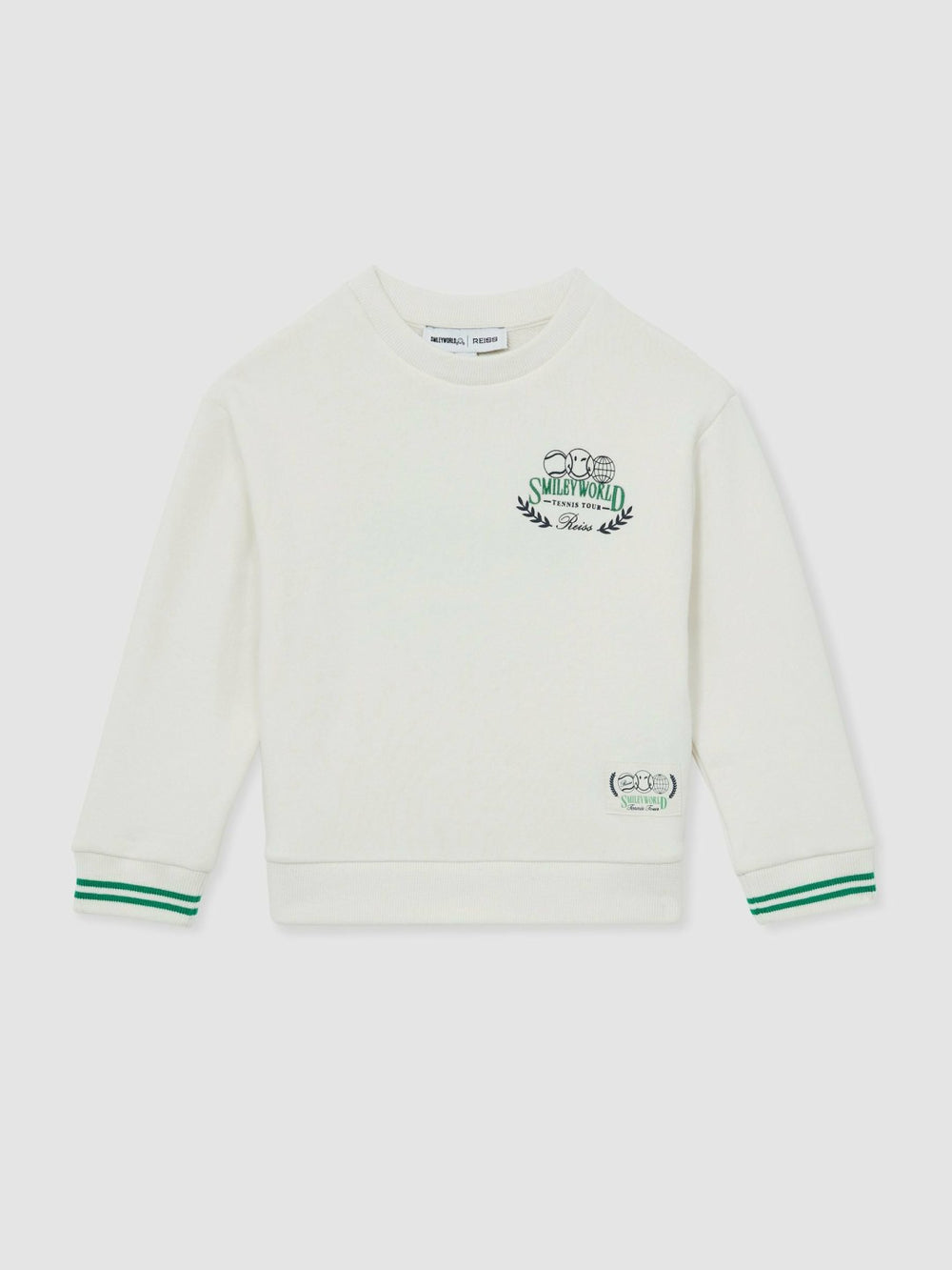 13-14 yrs SmileyWorld Logo Sweatshirt Unisex Fit White | Children & Baby