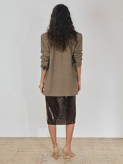 Atelier Laser-Cut Pencil Skirt Chocolate | Women