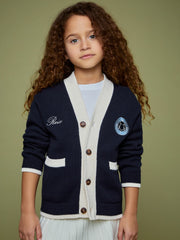 13-14 yrs SmileyWorld Logo Cardigan Unisex Fit Off White | Children & Baby