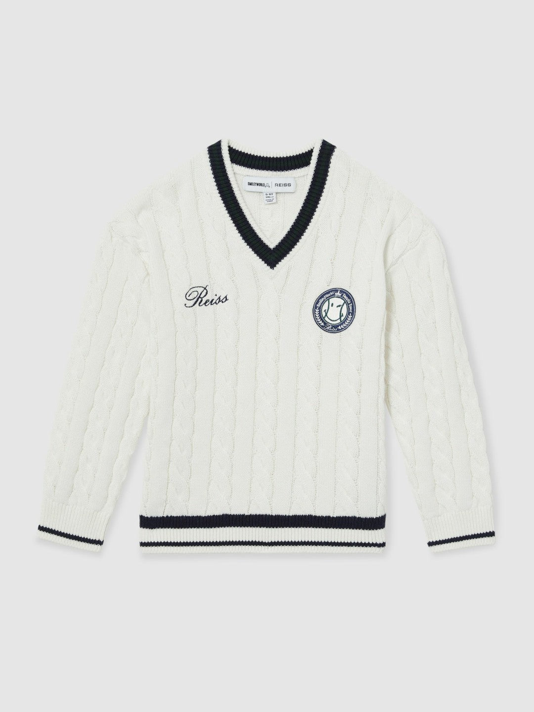 9-13 yrs SmileyWorld Cable-Knit Jumper Unisex Fit Off White | Children & Baby