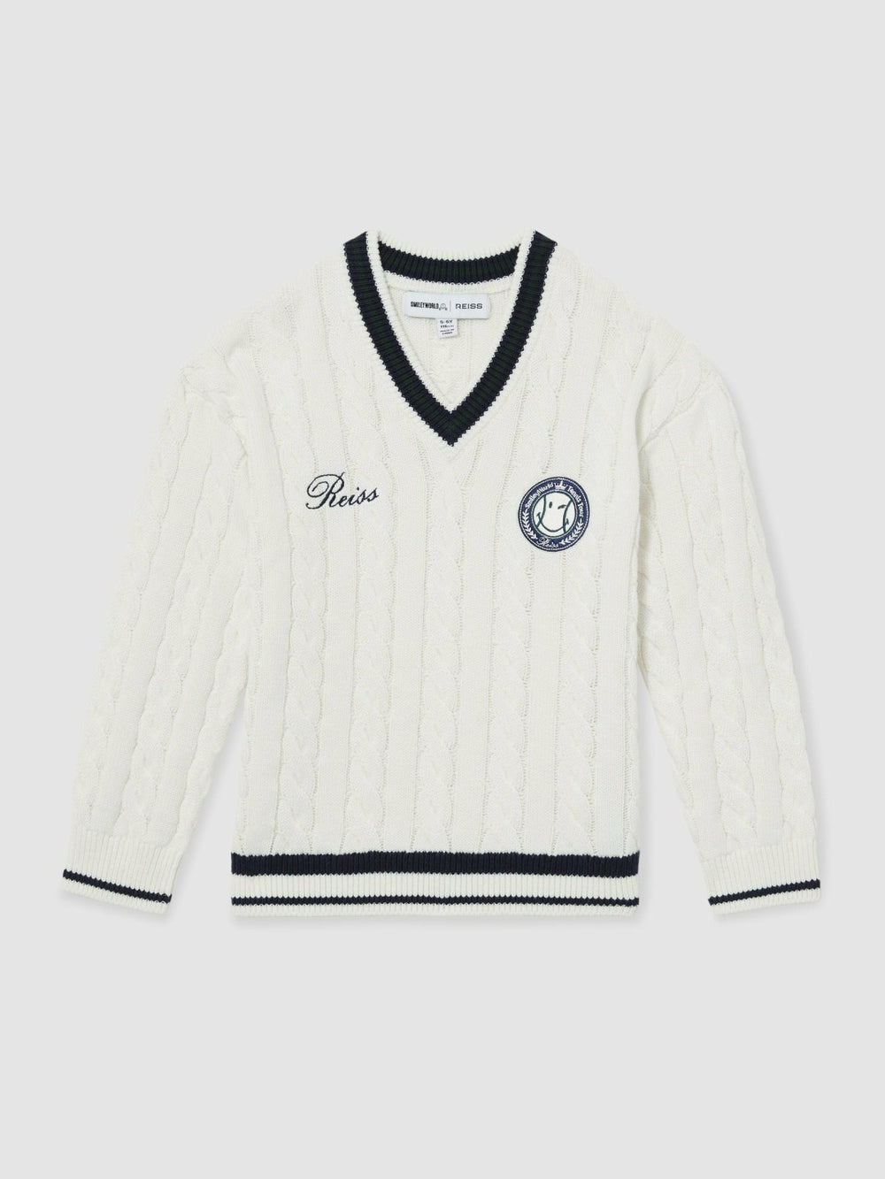 3-9 yrs SmileyWorld Cable-Knit Jumper Unisex Fit Off White | Children & Baby