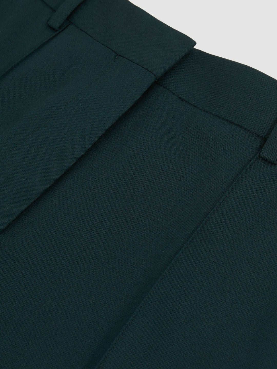 Wool-Blend Wide-Leg Suit Trousers Green | Women