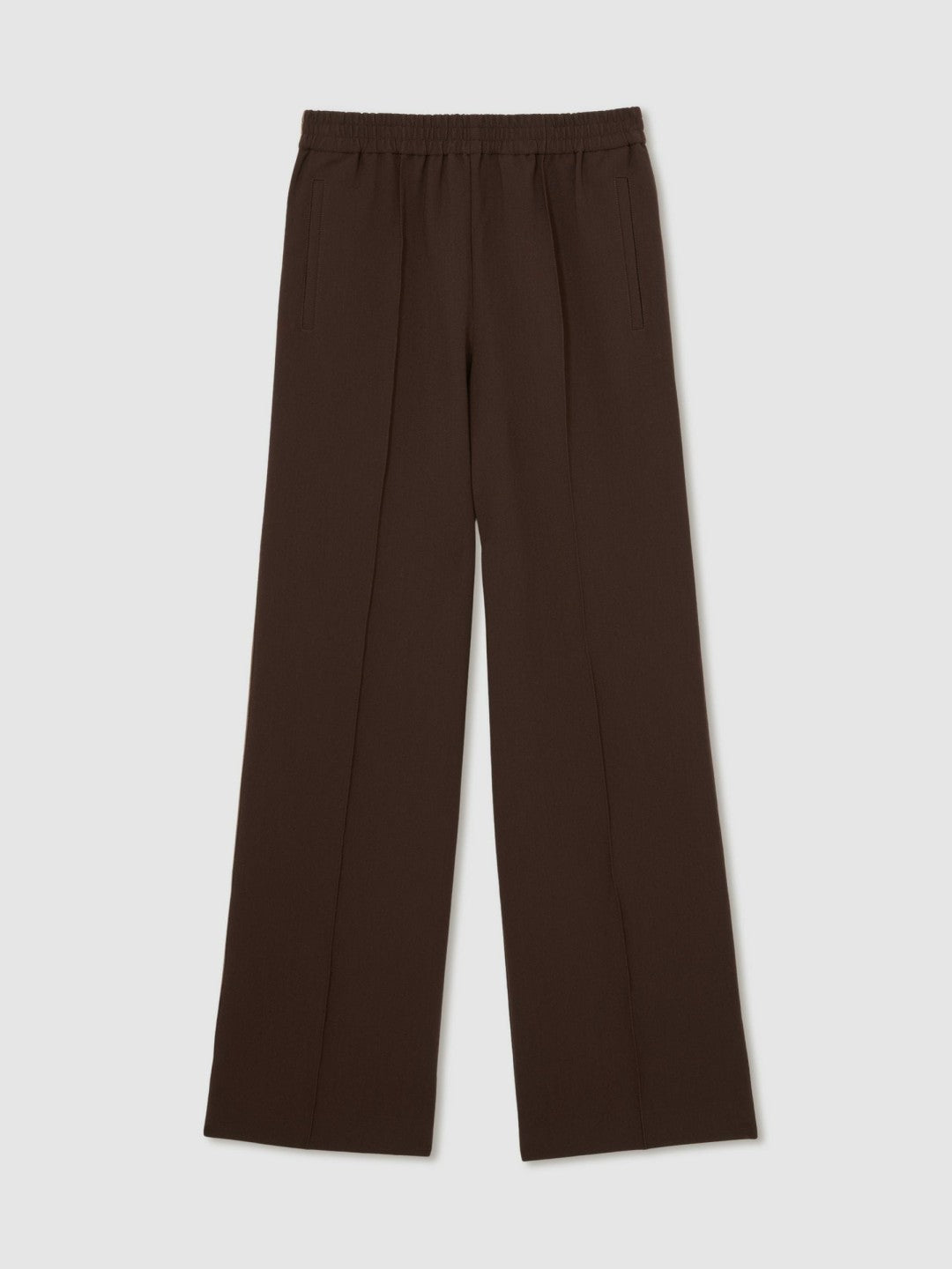 Side-Stripe Wide-Leg Trousers Chocolate Brown | Women