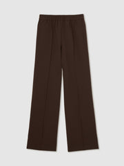 Side-Stripe Wide-Leg Trousers Chocolate Brown | Women