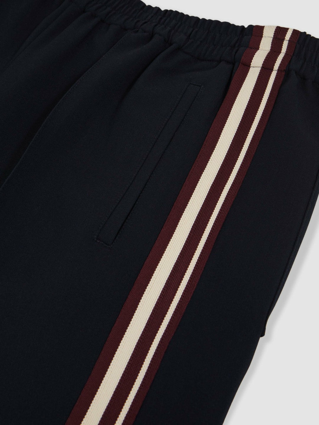 Petite Side-Stripe Wide-Leg Trousers Navy | Women