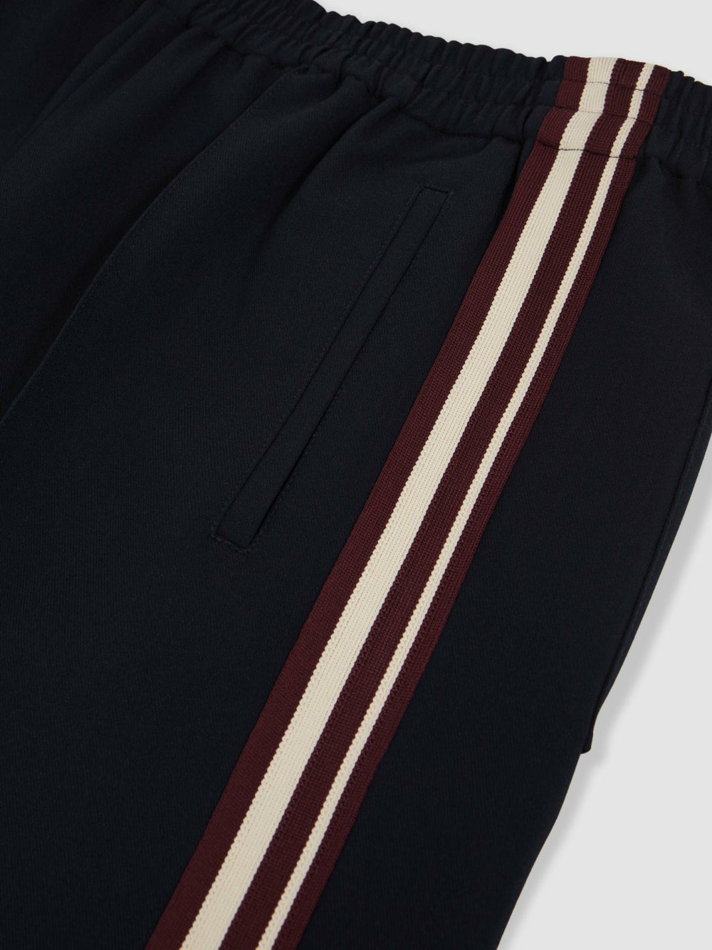 Petite Side-Stripe Wide-Leg Trousers Navy | Women