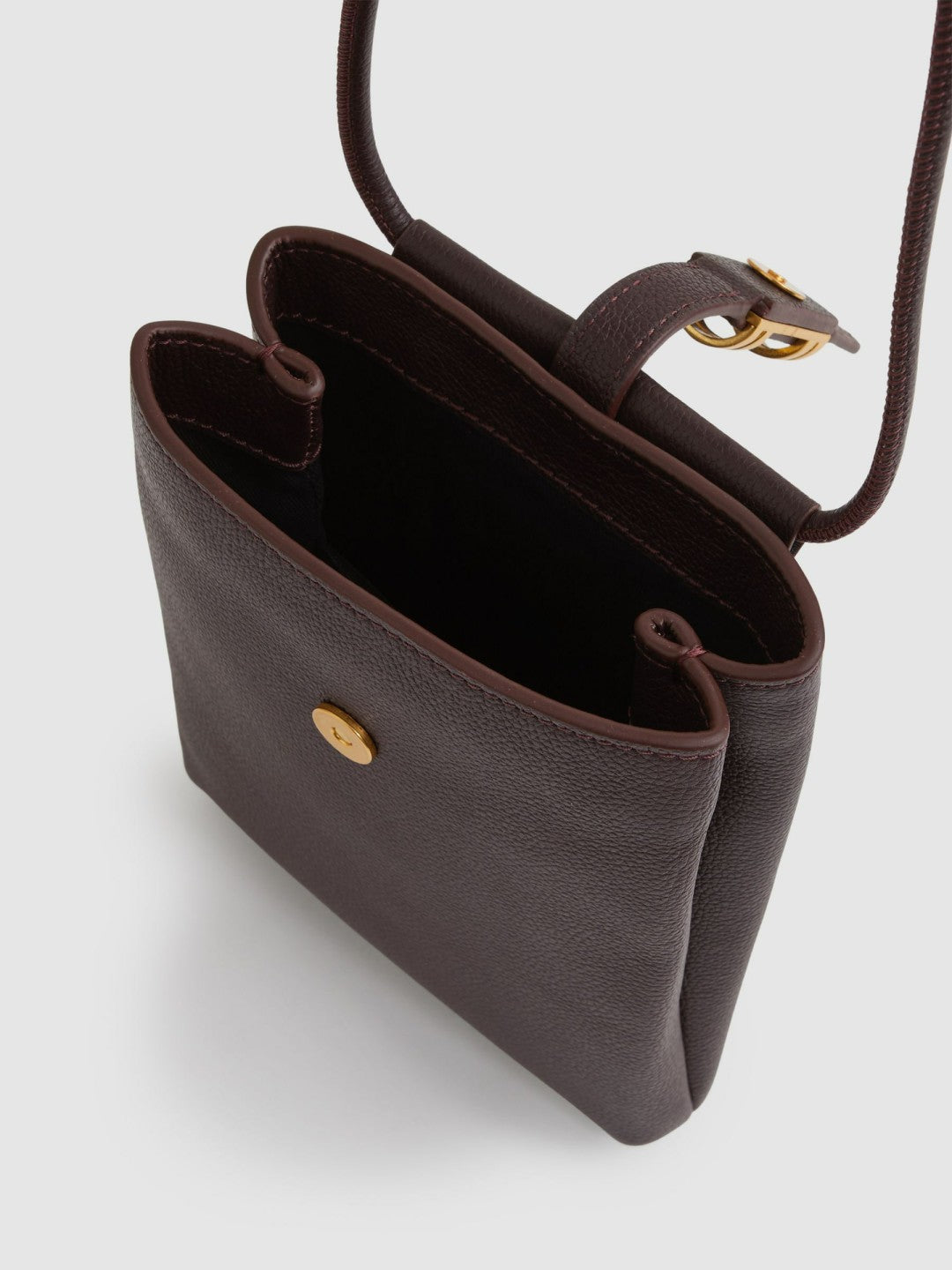 Leather Phone Holder Oxblood | Women