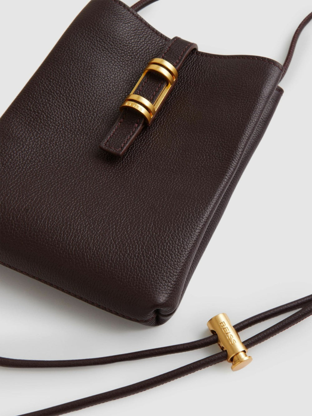 Leather Phone Holder Oxblood | Women