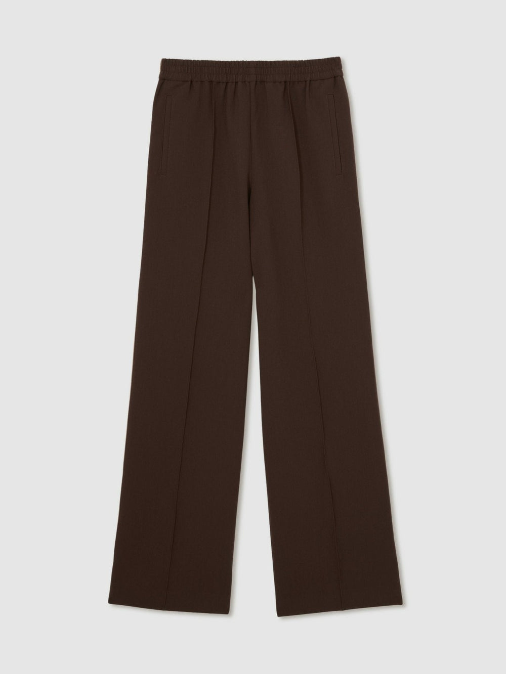Petite Side-Stripe Wide-Leg Trousers Chocolate Brown | Women