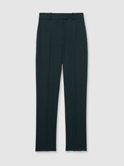Petite Wool-Blend Slim-Fit Suit Trousers Green | Women