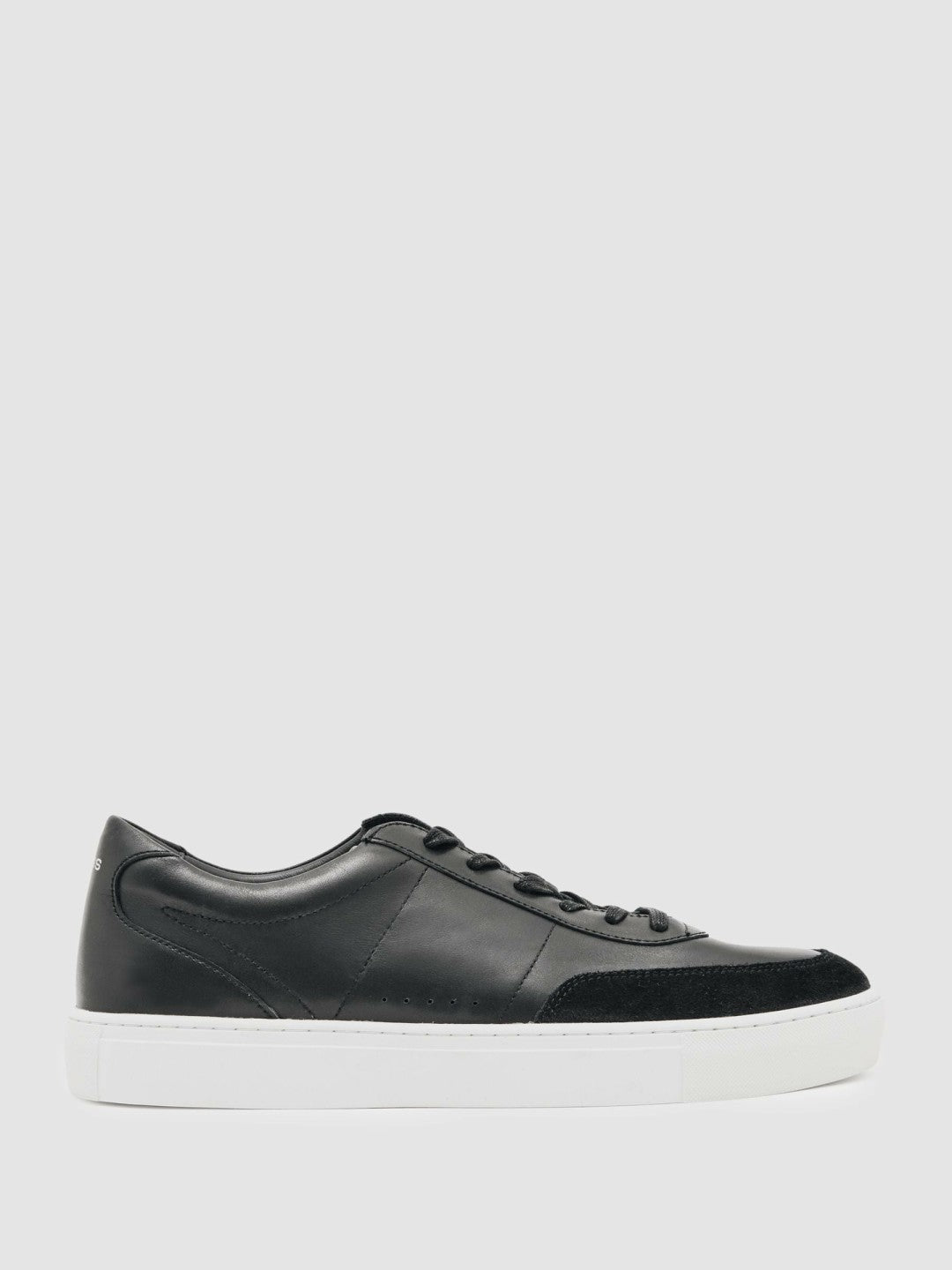Bonded-Leather Low-Top Trainers Black | Men