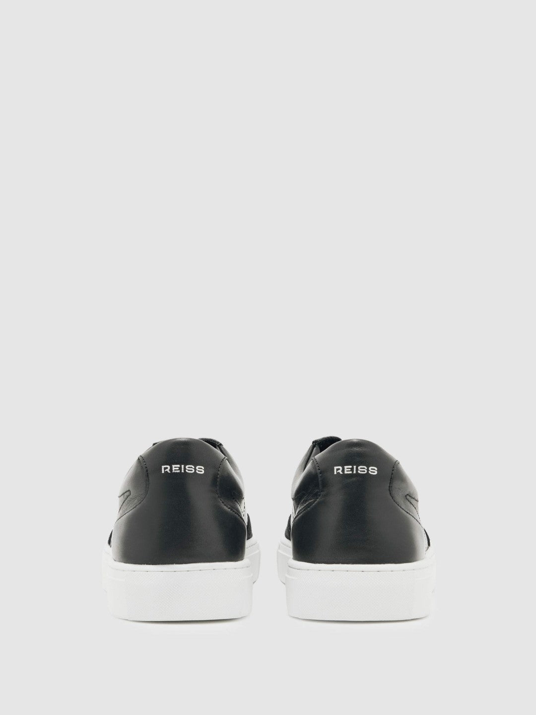 Bonded-Leather Low-Top Trainers Black | Men