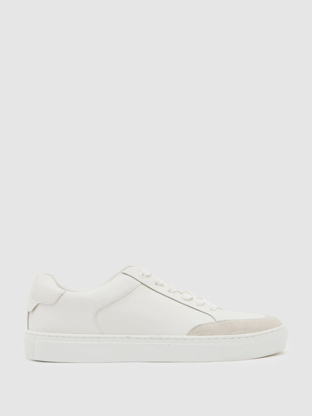 Bonded-Leather Low-Top Trainers White | Men