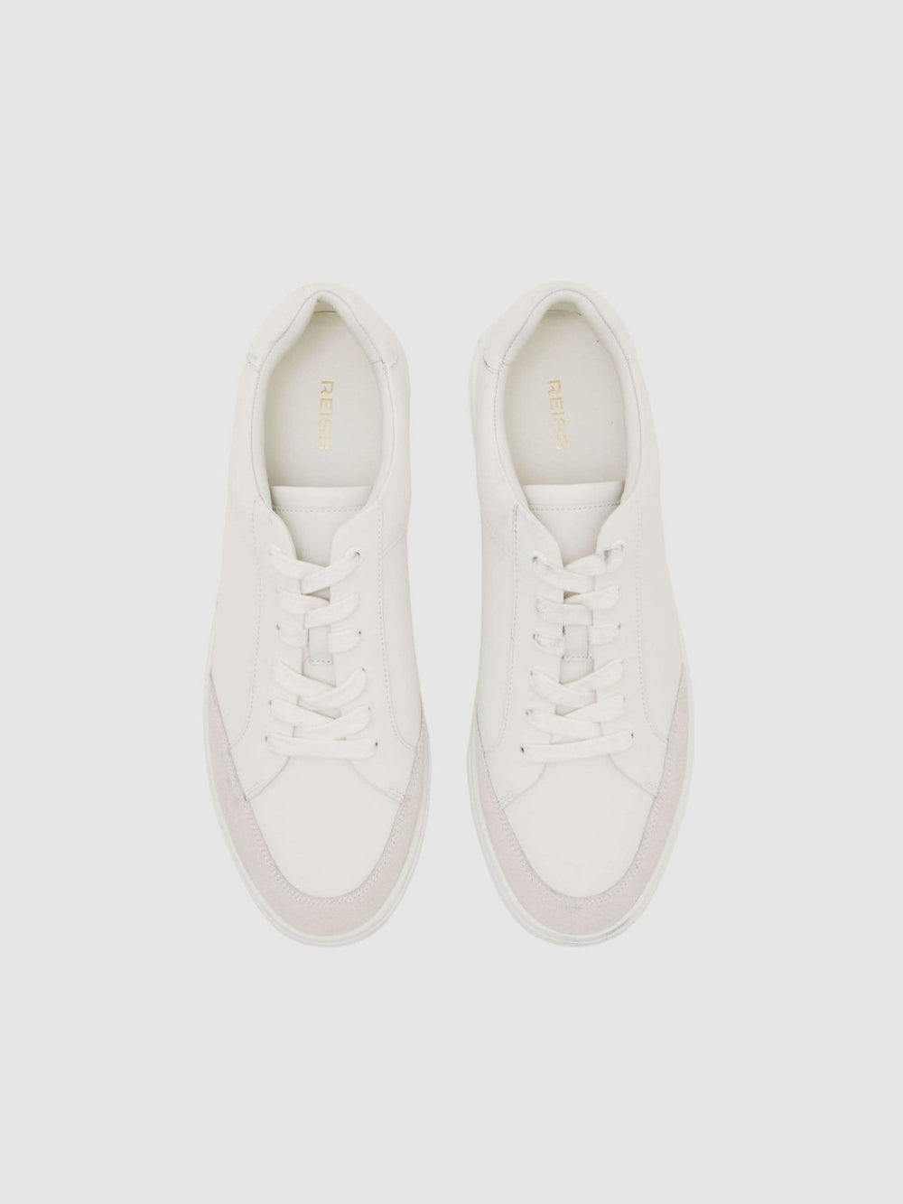 Bonded-Leather Low-Top Trainers White | Men