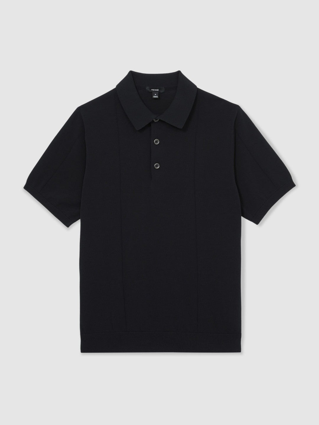 Cotton-Silk Polo Shirt Navy | Men