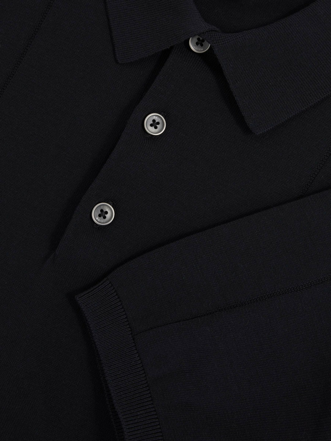 Cotton-Silk Polo Shirt Navy | Men