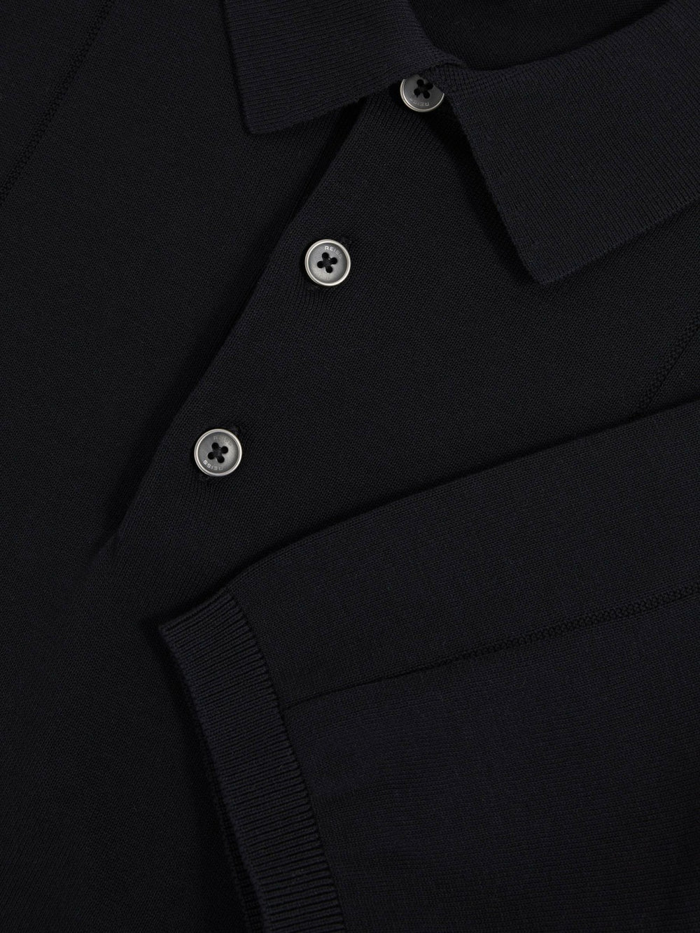 Cotton-Silk Polo Shirt Navy | Men