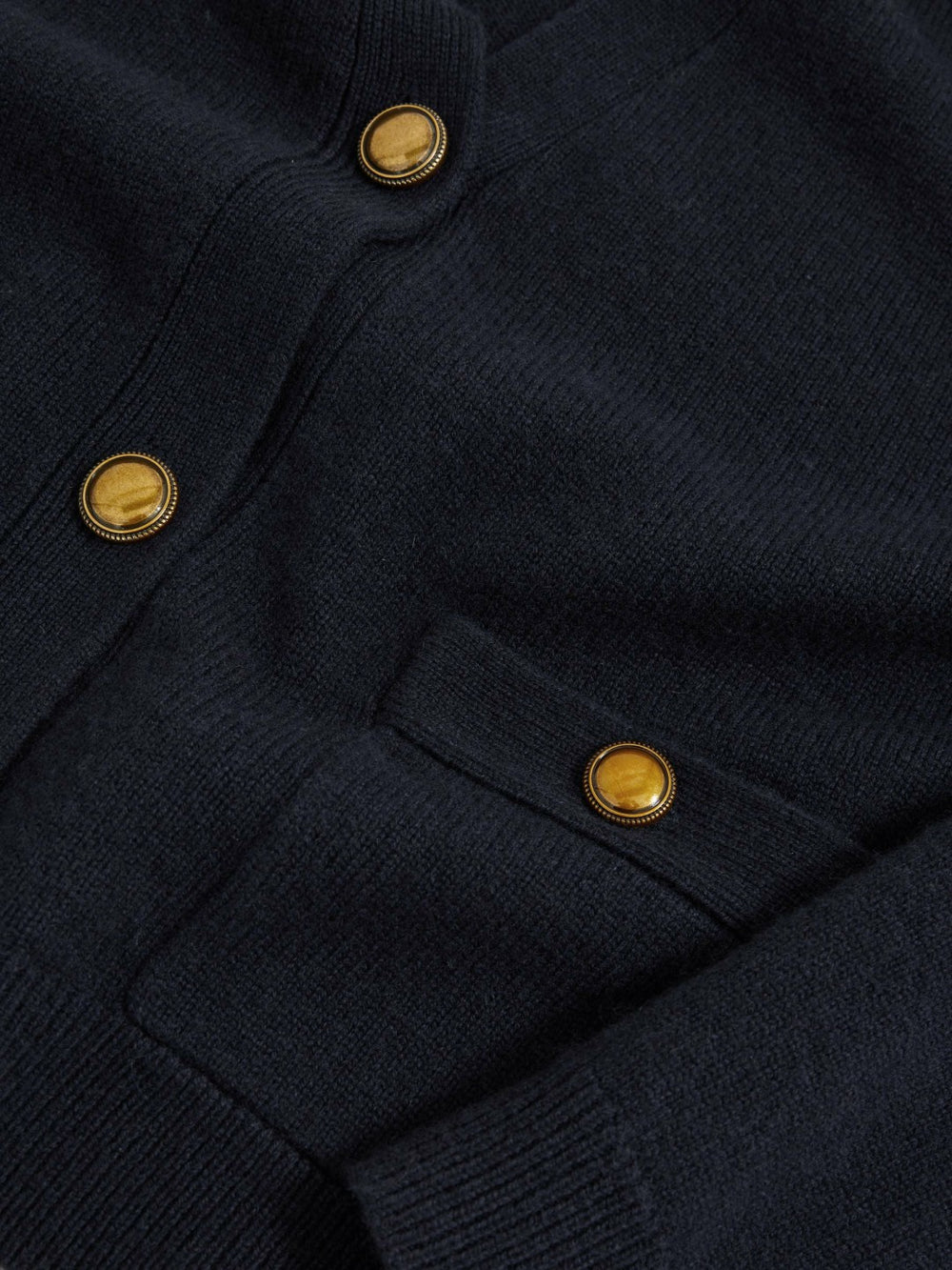 Wool-Cashmere Button Cardigan Navy | Women