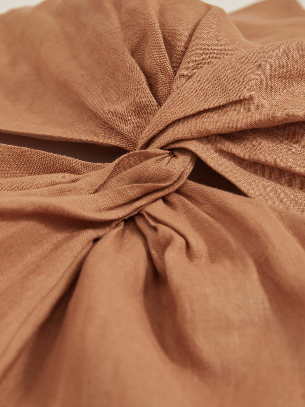 Linen Halterneck Cut Out Playsuit Brown | Women