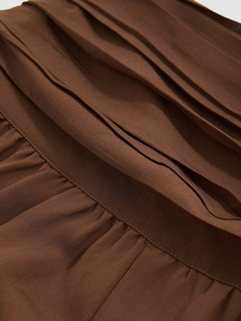 Lyocell Blend Wide Leg Trousers Brown | Women