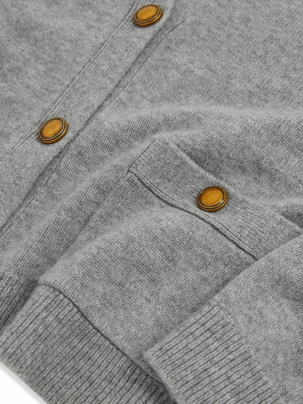 Wool-Cashmere Button Cardigan Silver Grey | Women