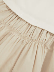 9-13 yrs Cotton Layered Sleeveless Midi Dress Neutral | Children & Baby