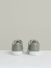 Tumbled-Leather Low-Top Trainers Mint Green | Men