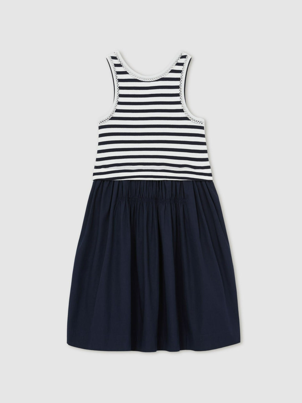 13-14 yrs Cotton Layered Sleeveless Midi Dress Navy | Children & Baby