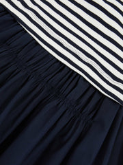 13-14 yrs Cotton Layered Sleeveless Midi Dress Navy | Children & Baby