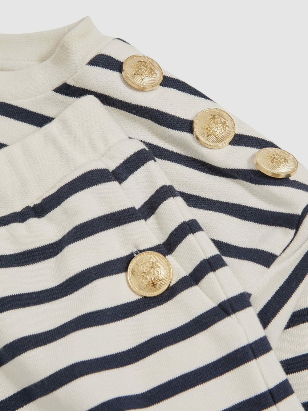 9-13 yrs Stripe Sweatshirt and Shorts Set Cotton-Blend Navy/Ivory | Children & Baby