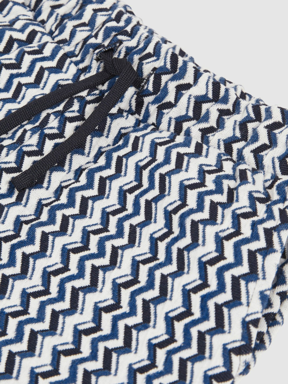 3-9 yrs Zig-Zag Knit Drawstring Shorts Blue | Children & Baby