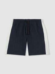 3-9 yrs Plissé Colour-Block Shorts Navy/White | Children & Baby