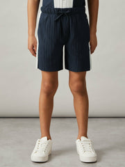 9-13 yrs Plissé Colour-Block Shorts Navy/White | Children & Baby