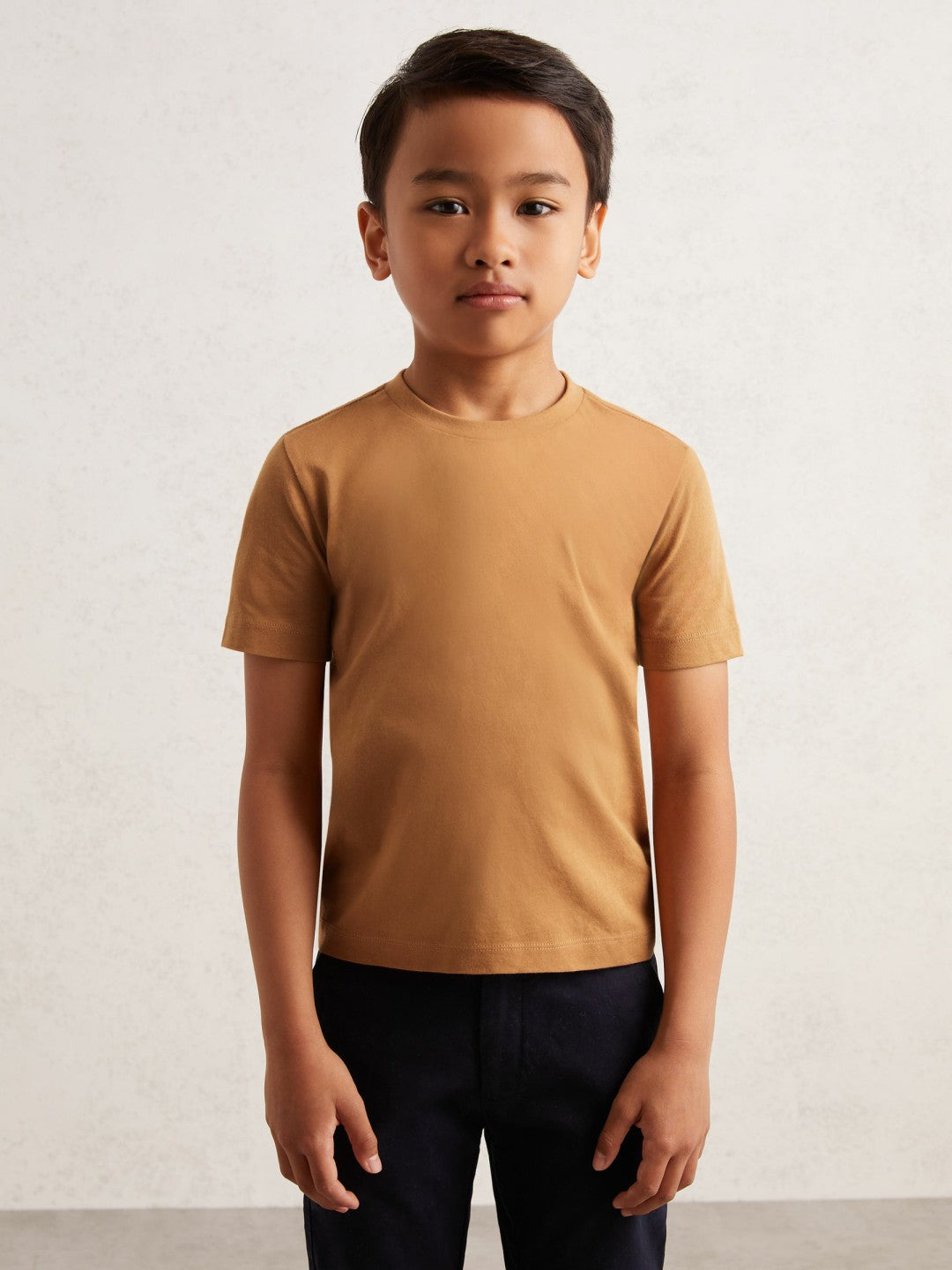 3-9 yrs Crew Neck T-Shirt Tan Brown | Children & Baby