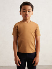 3-9 yrs Crew Neck T-Shirt Tan Brown | Children & Baby