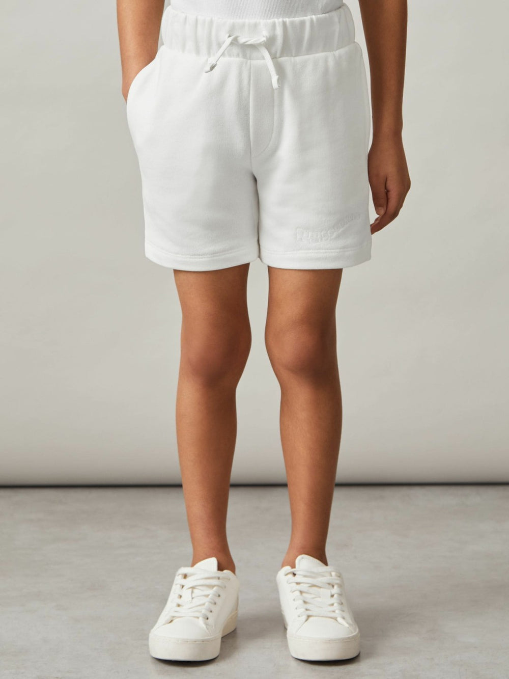 9-13 yrs Cotton Brand-Embroidered Shorts Off White | Children & Baby